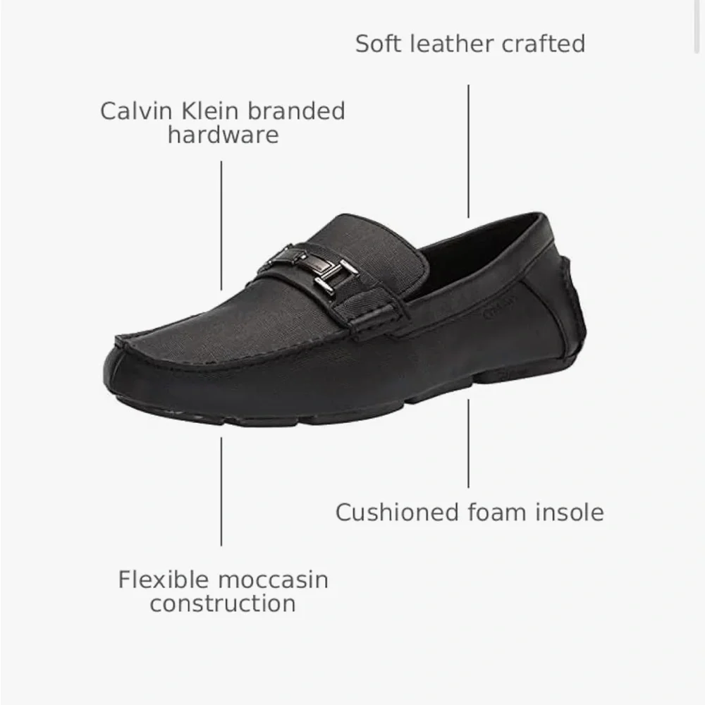 Calvin Klein Black Slip-On Bit Loafers